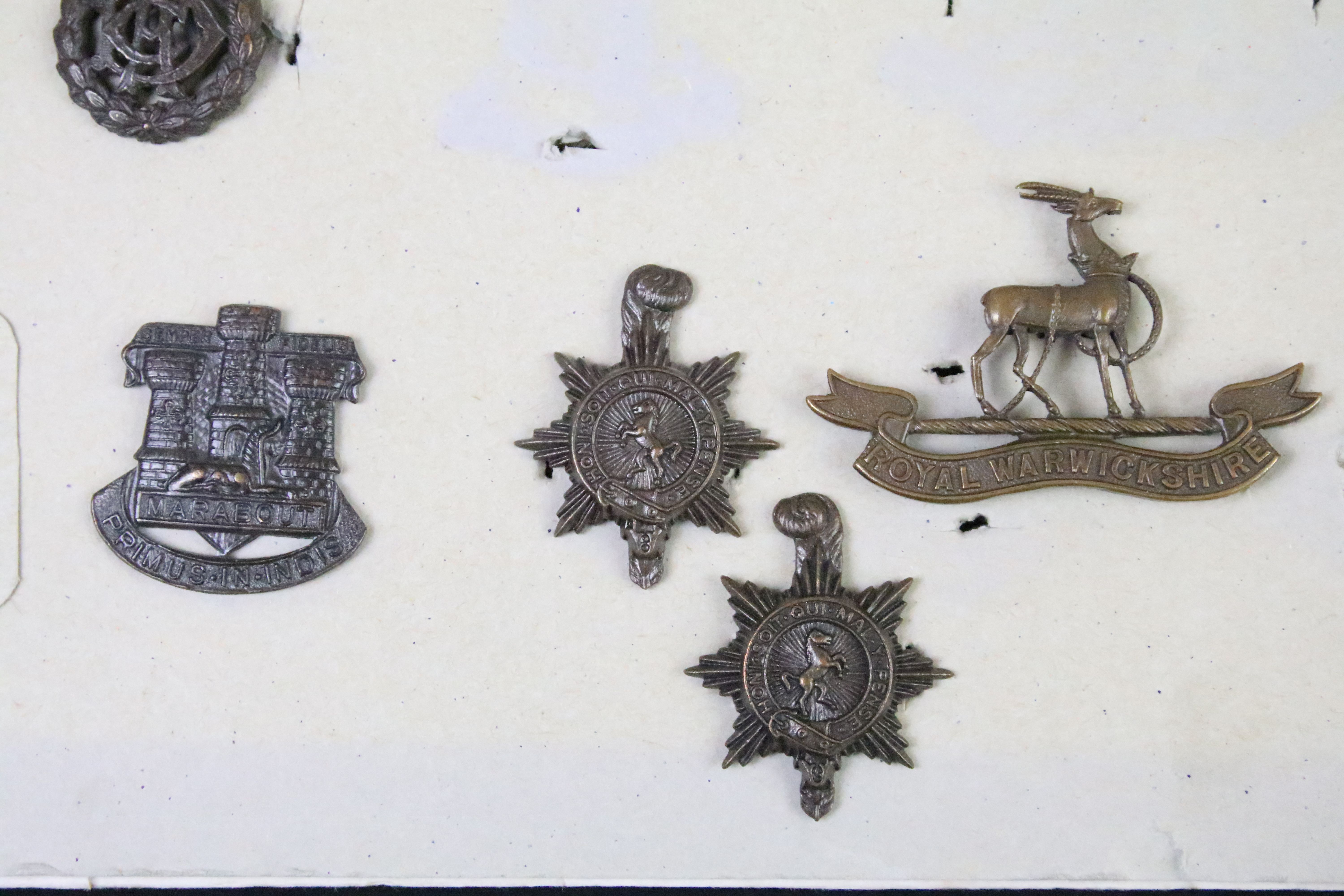 A collection of British military Regimental cap and collar badges to include the East Lancashire - Image 3 of 16