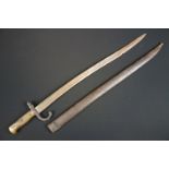 A French Chassepot Bayonet together with scabbard