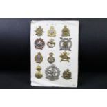 A collection of Canadian Military Queens crown cap badges to include the West Nova Scotia