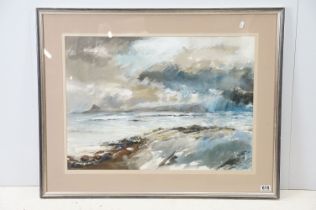 W A Caddell, landscape scene, watercolour heightened with white, signed lower right W.A. Caddell and