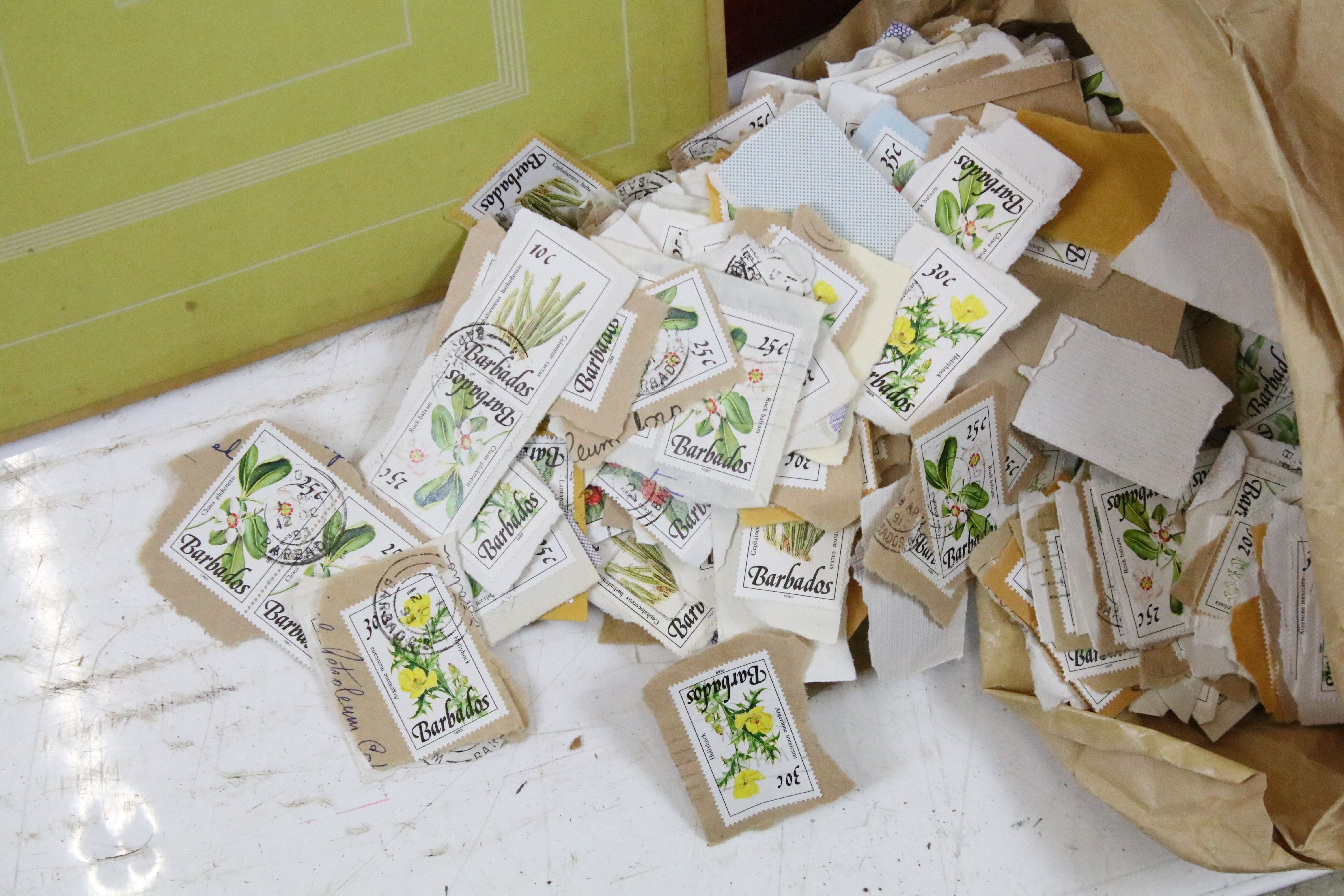 A box of loose used kilo ware stamps from Barbados together with a group of the International - Image 2 of 6