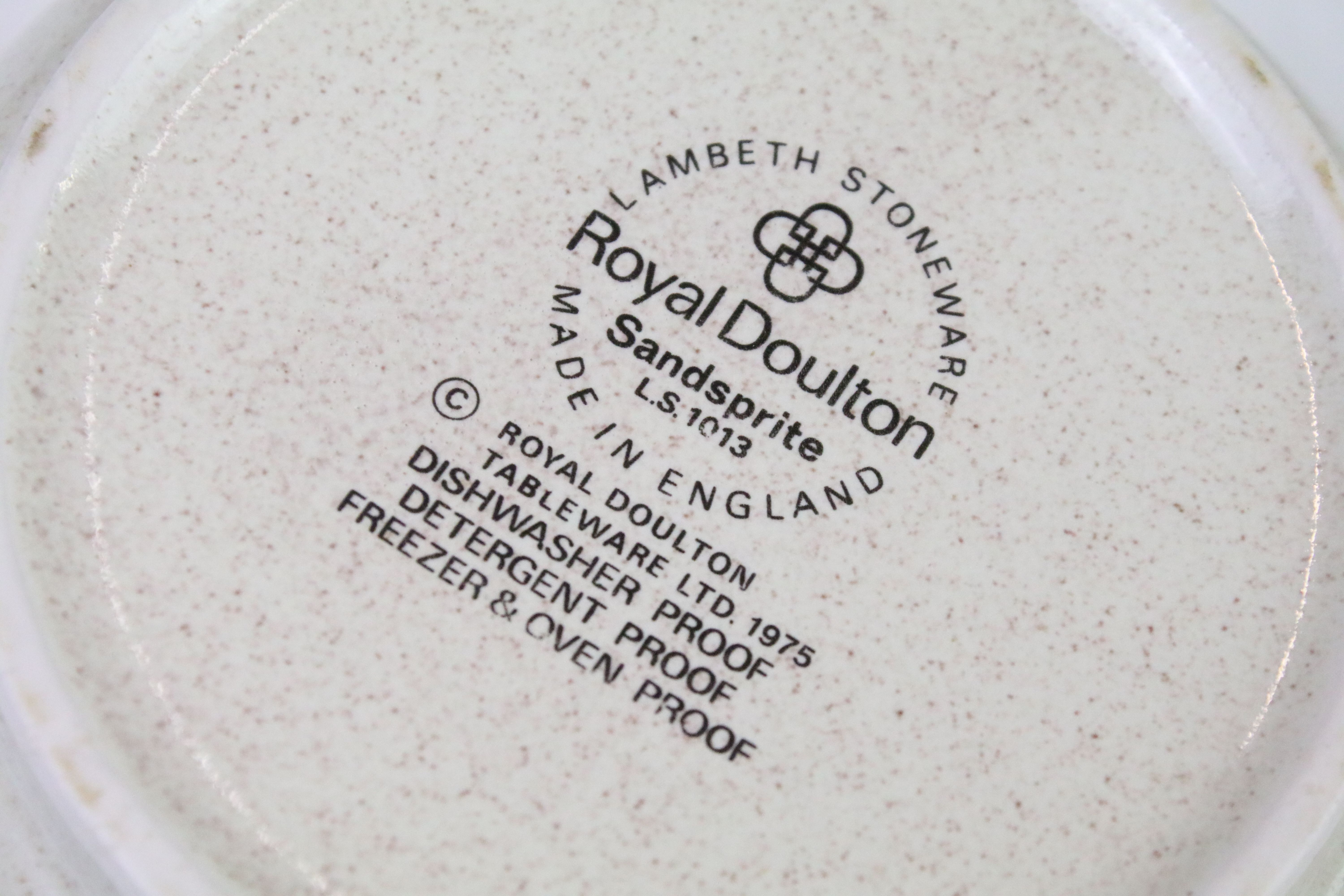 Royal Doulton Lambeth stoneware Sandsprite extensive dinner service to include meat platter, - Image 6 of 22