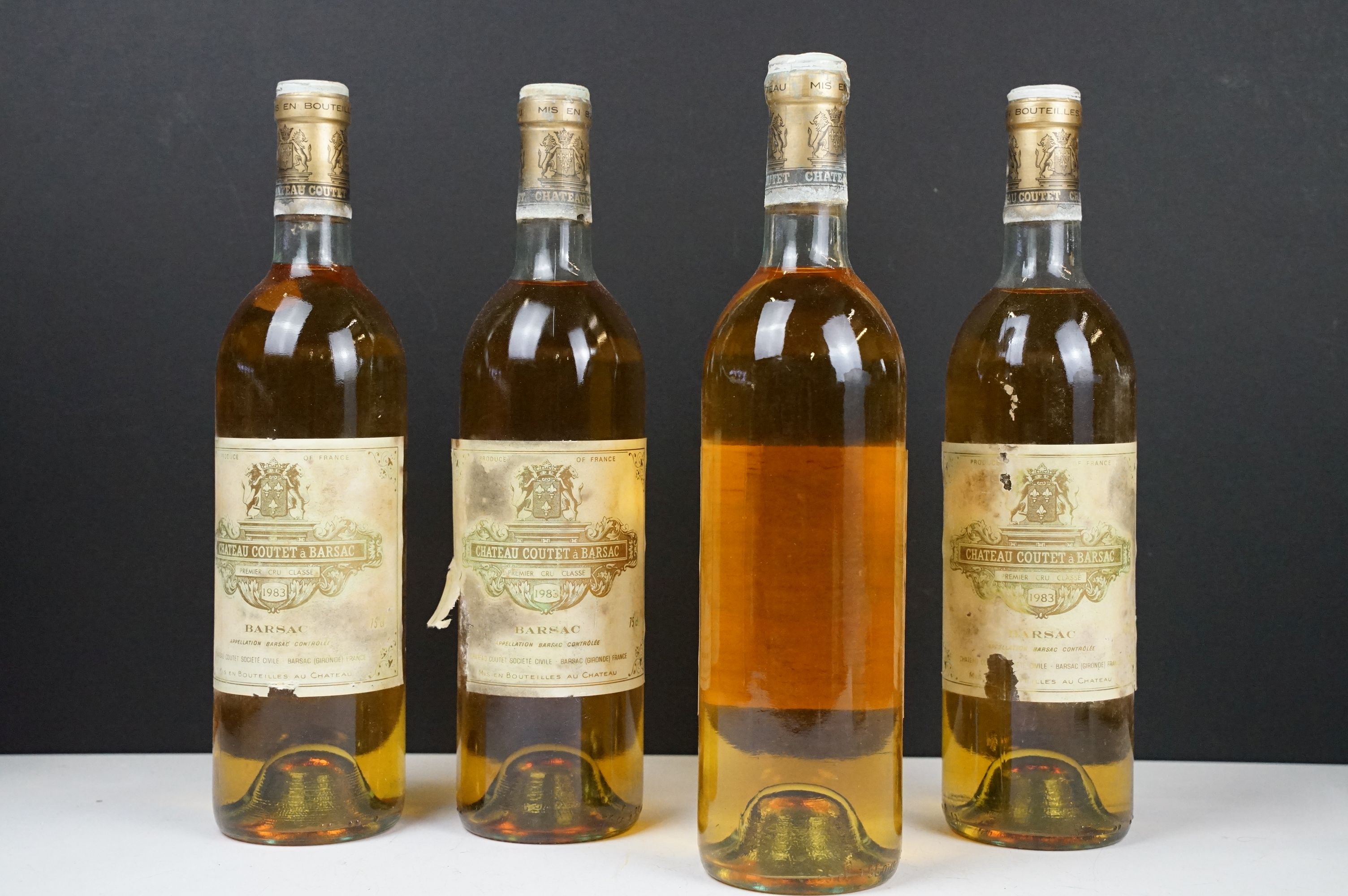 Four bottles of Chateau Coutet a Barsac premier cru classe 1983, 75cl.All sealed. - Image 4 of 4