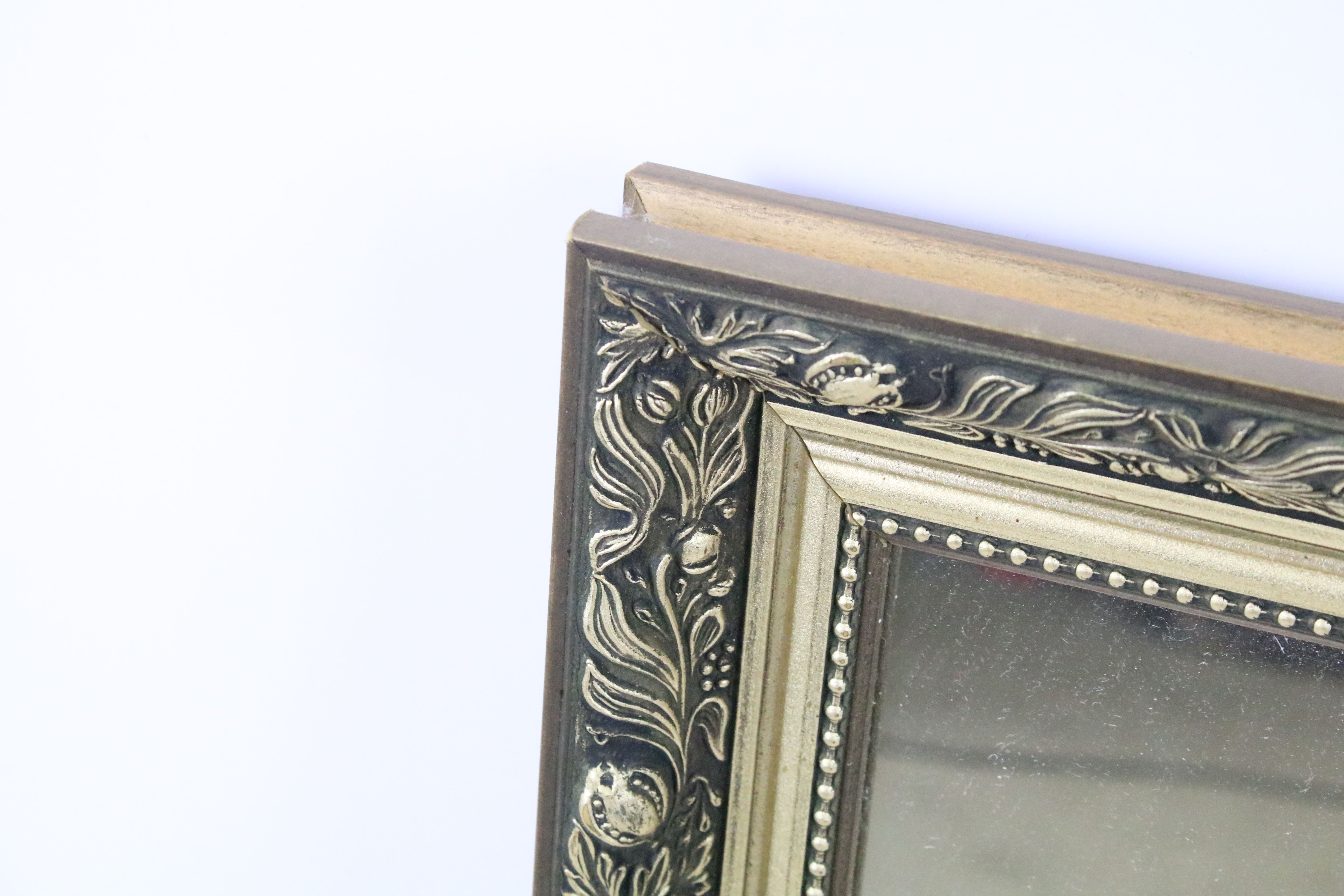 Early 20th century gilt framed wall mirror, 57 x 43.5cm together with another gilt framed mirror, - Image 4 of 9