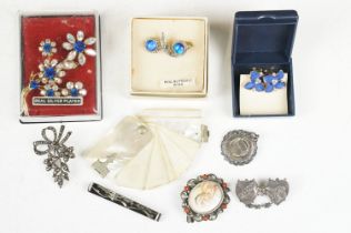 Collectables to include silver jewellery, silver fob and vintage costume jewellery
