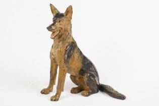 Cold painted bronze figure of a dog, approx 10cm tall