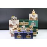 Collection of boxed Lilliput lane cottages to include Nursery Cottage, All Saints Watermillock,