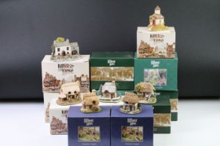 Collection of boxed Lilliput lane cottages to include Nursery Cottage, All Saints Watermillock,