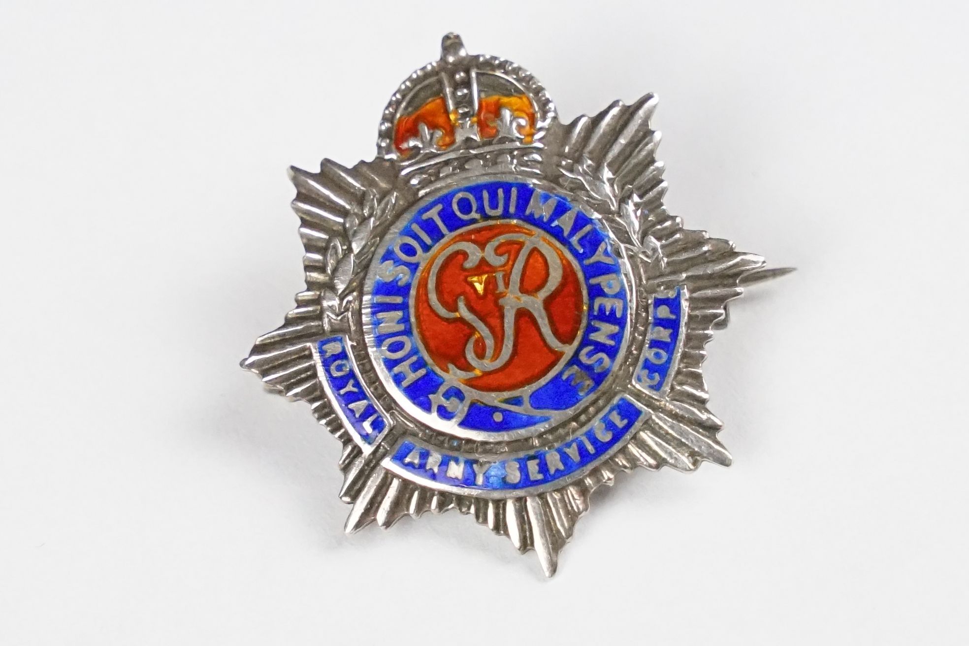 Three Sterling Silver and Enamel Military Badges / Brooches including Jellalabad Somerset Light - Image 4 of 7