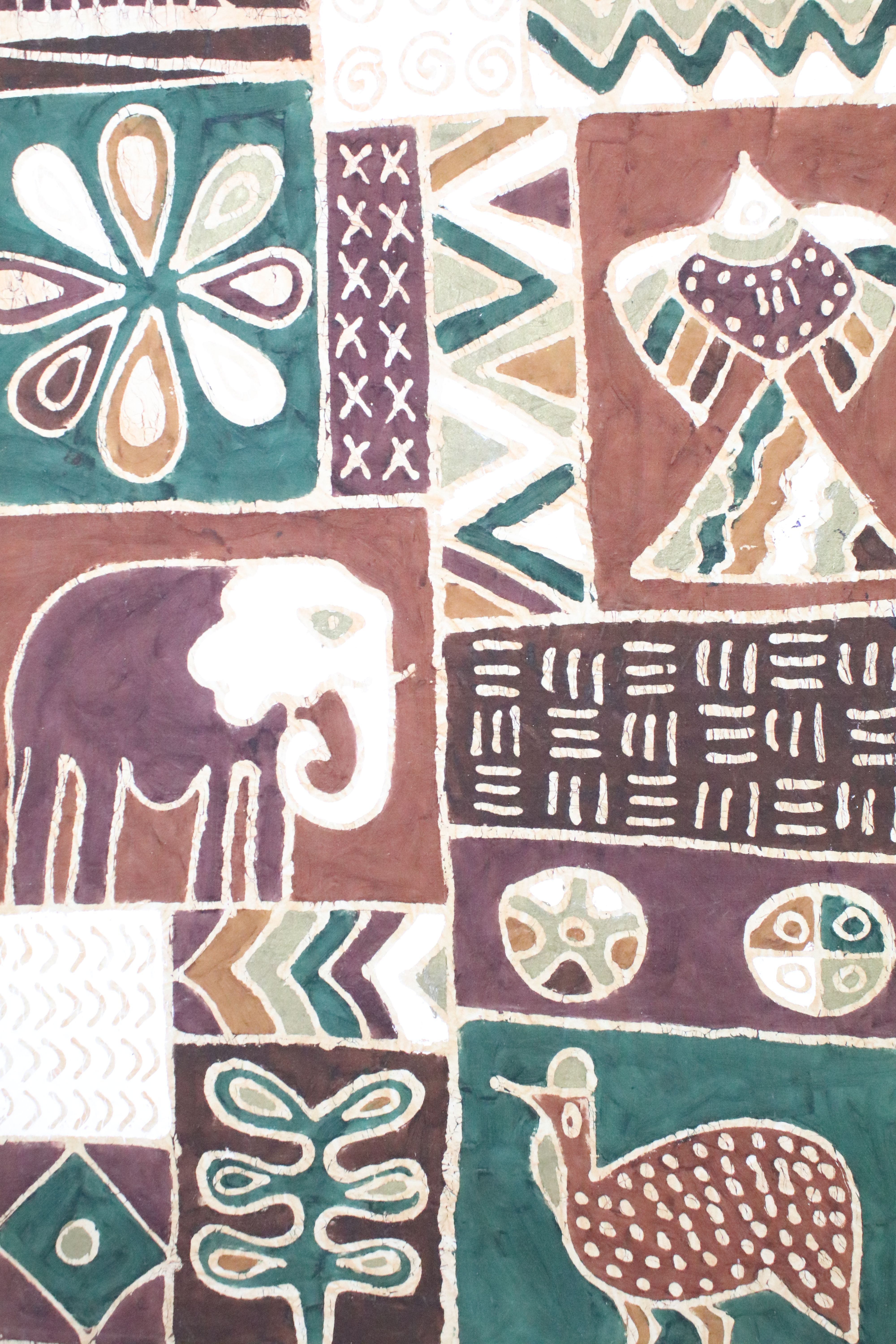 Daimu Zuberi, Tinga Tinga school study of African animals, acrylic on cotton, signed lower right and - Image 5 of 5