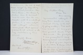 James Morrison Steele MacKaye (1842-1894) - A handwritten letter, dated November 17th 1887, relating