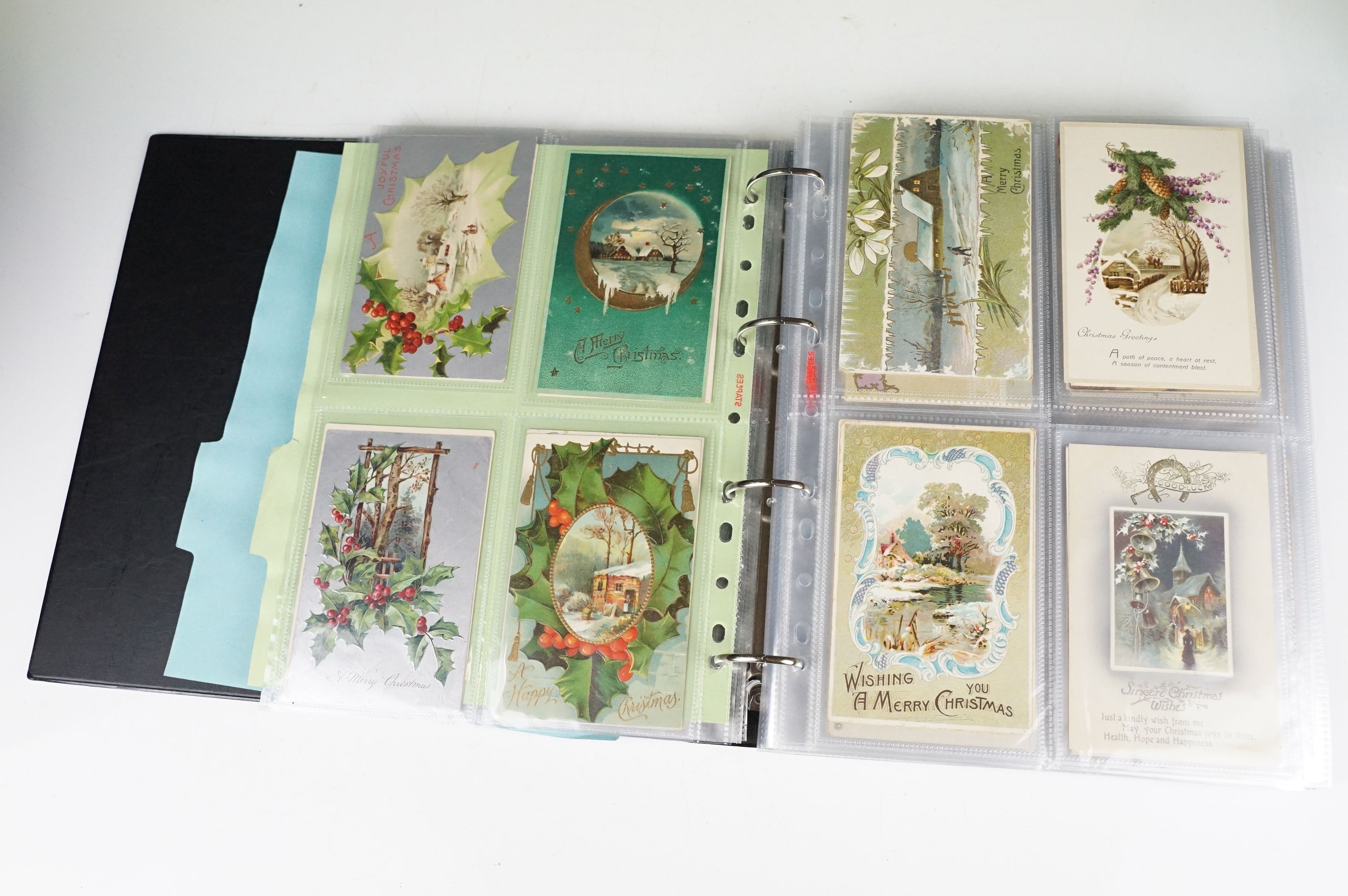 Collection of early 20th century, mainly printed postcards, mainly Christmas examples, to include - Image 2 of 7