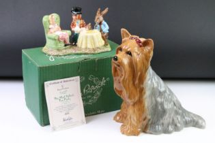 Royal Doulton Beswick ware ' The Mad Hatter's Tea Party ' figurine group in original box with