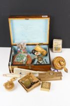 A collection of 19th Century and later toys and games to include wood pop out mouse box, Egyptian