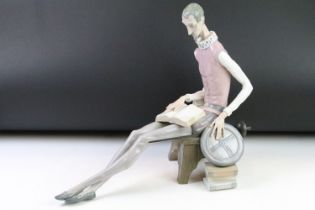 Nao by Lladro porcelain figure of Don Quixote, seated, with sword, approx 37cm high