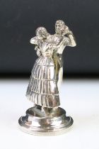 Vintage Silver Plated model of a Dancing Couple, approx 14cm high