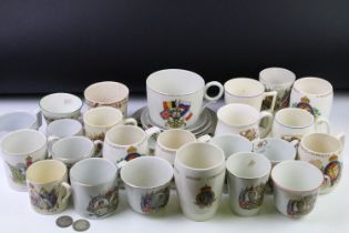 Collection of early-to-mid 20th C royal / commemorative china, around 28 pieces, to include WW1 'For