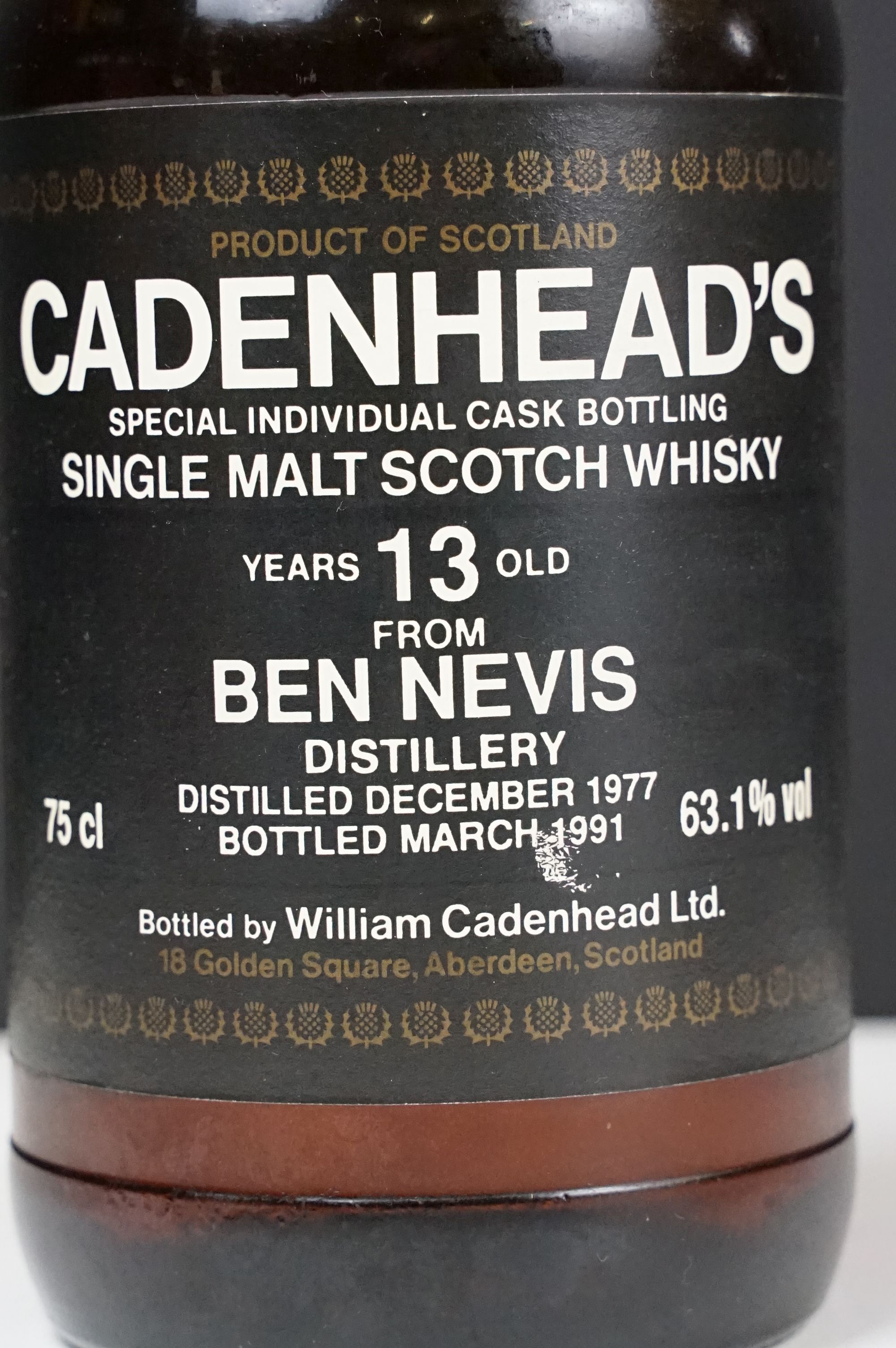 A bottle of Cadenhead's special individual cask bottling single malt scotch whisky. 13 years old - Image 2 of 5