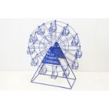 Blue painted metal ferris wheel from the Puppet Company, 75cm high