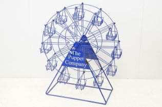 Blue painted metal ferris wheel from the Puppet Company, 75cm high