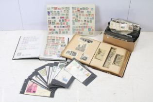 Collection of first day covers (mostly 1970's), together with a selection of antique post cards, and