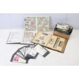 Collection of first day covers (mostly 1970's), together with a selection of antique post cards, and