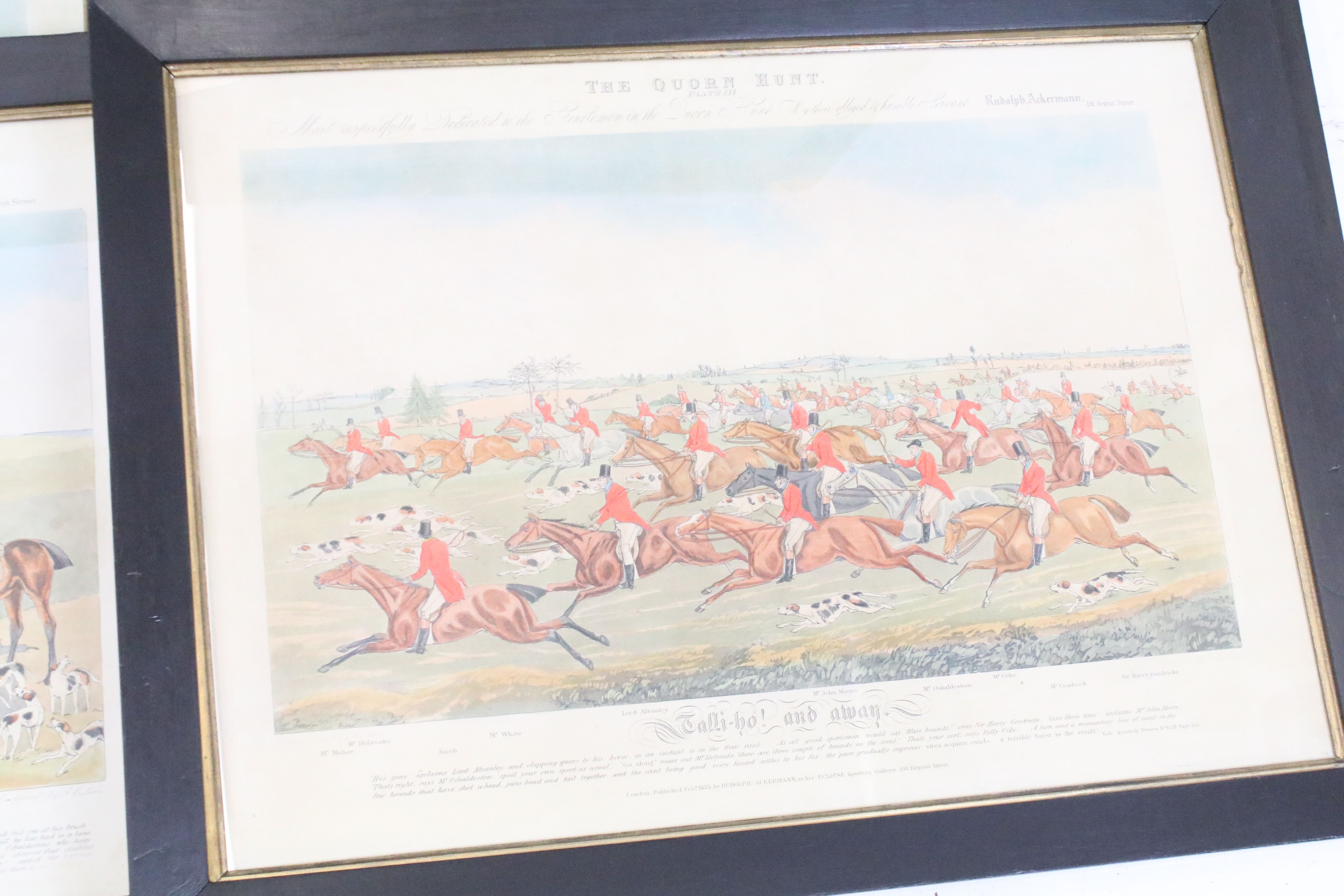 Set of eight Frederick Christian Lewis after Henry Thomas Alken, The Quorn Hunt series, published by - Image 2 of 9