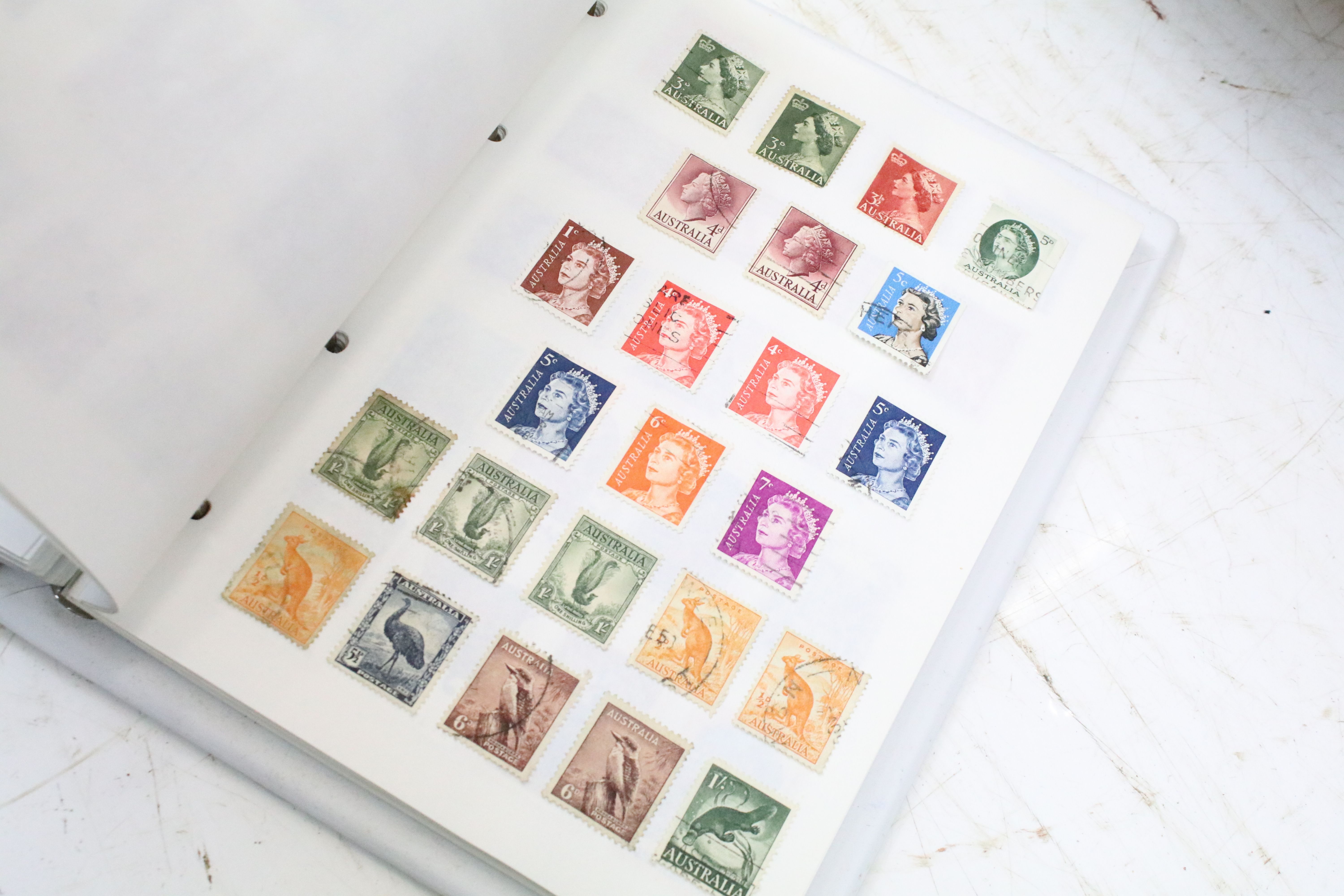Collection of stamps to include an album including a good selection of George VI definitives, - Image 15 of 24
