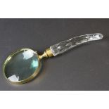 Large hand held magnifying glass, approx 27.5cm