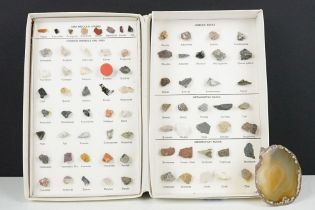 Presentation box of approx 76 Specimen Gems including semi-precious stones, minerals, ores and