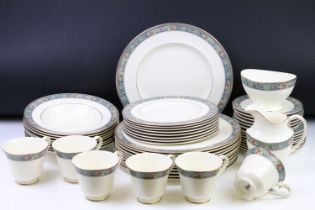 Royal Doulton 'Westgate' pattern dinner service, pattern no. H5243, to include teacups & saucers,