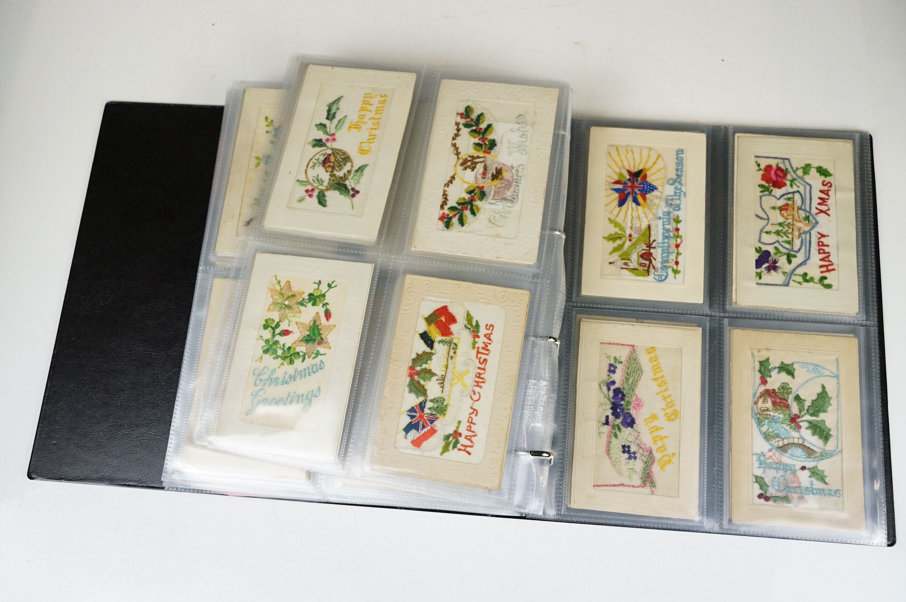 An album of early 20th Century First World War silk postcards including some rare examples - Image 5 of 6