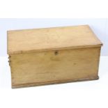 Victorian pine blanket box, 40cm high x 86cm wide x 45cm deep