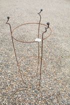 Wrought Iron Circular Garden Plant Support, 41cm diameter x 104cm high