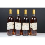 Four bottles of 1983 Rieussec Chateau 1er grand cru classe 1855 sauternes. 750ml. All sealed.