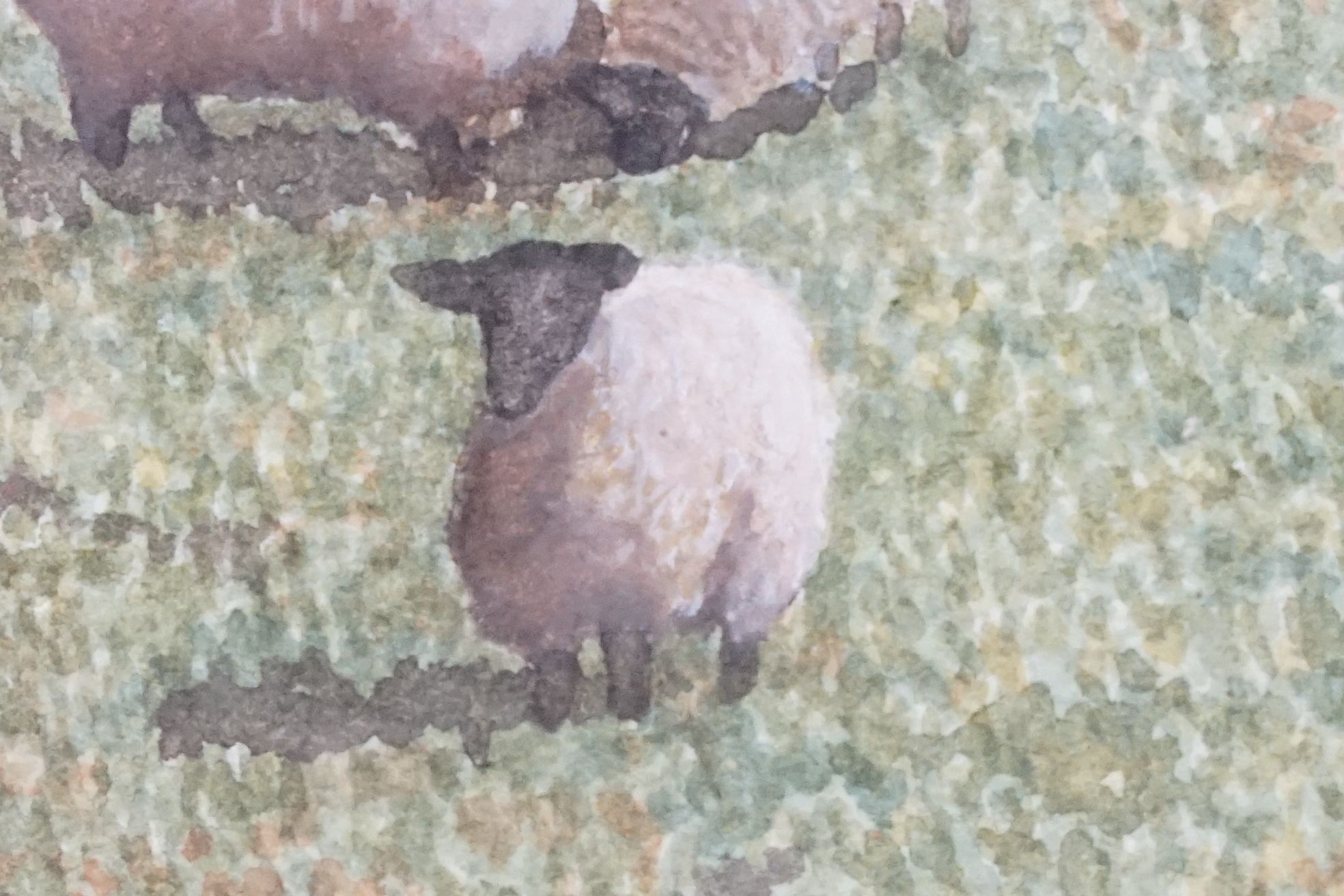 Douglas Bower 20th century gilt framed watercolour titled "Sheep on the Hampshire downs" signed, 9 x - Image 4 of 10