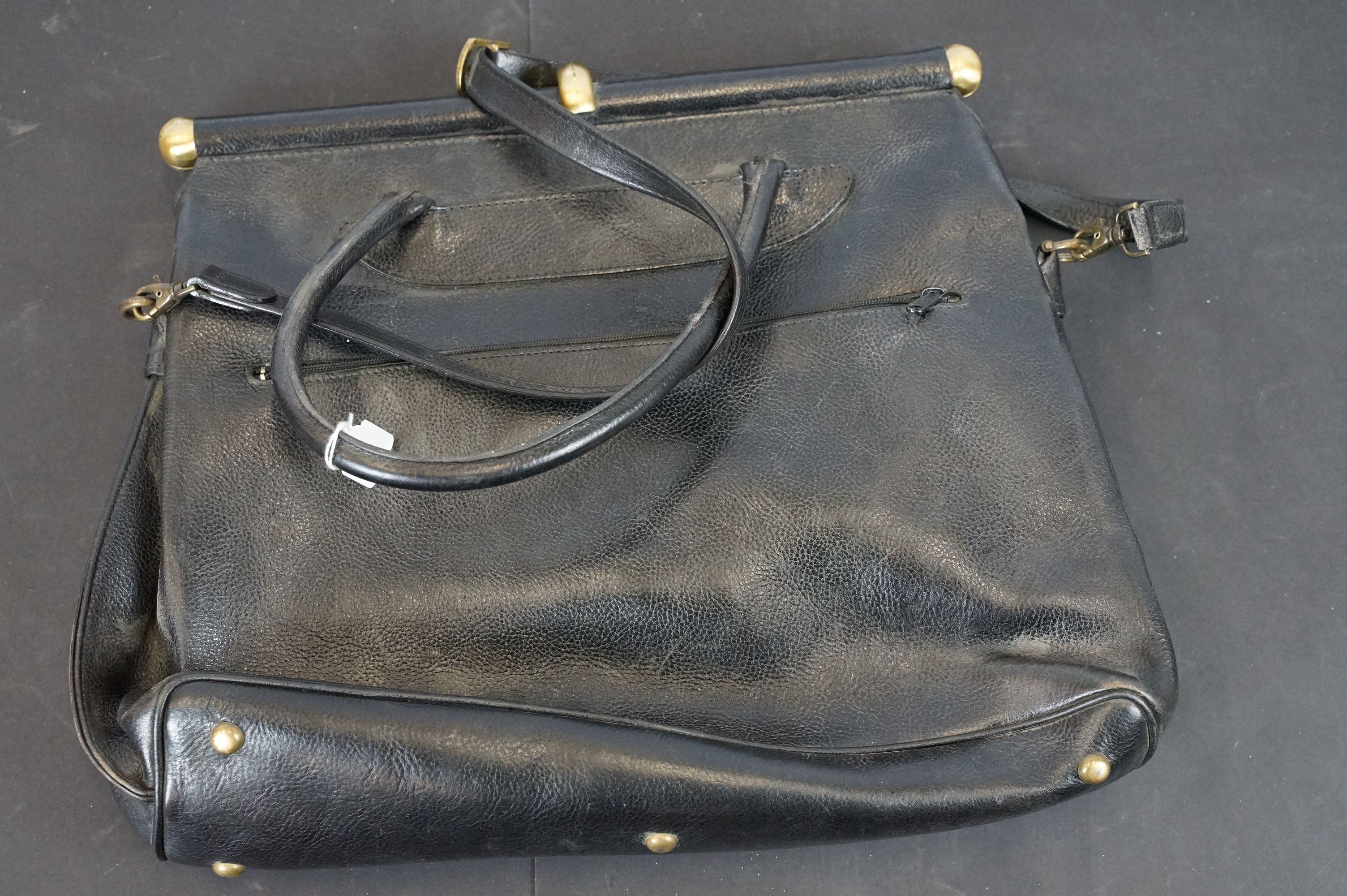 Longchamp holdall bag with tanned leather handles together with a Gianni Conti black leather - Image 14 of 17