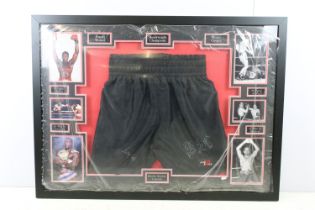 British Boxing Legends, Heavyweight Champions framed memorabilia for Frank Bruno and Henry Cooper,