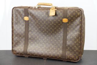 Louis Vuitton - Satellite suitcase having a monogrammed body with two canvas straps and brown