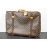 Louis Vuitton - Satellite suitcase having a monogrammed body with two canvas straps and brown