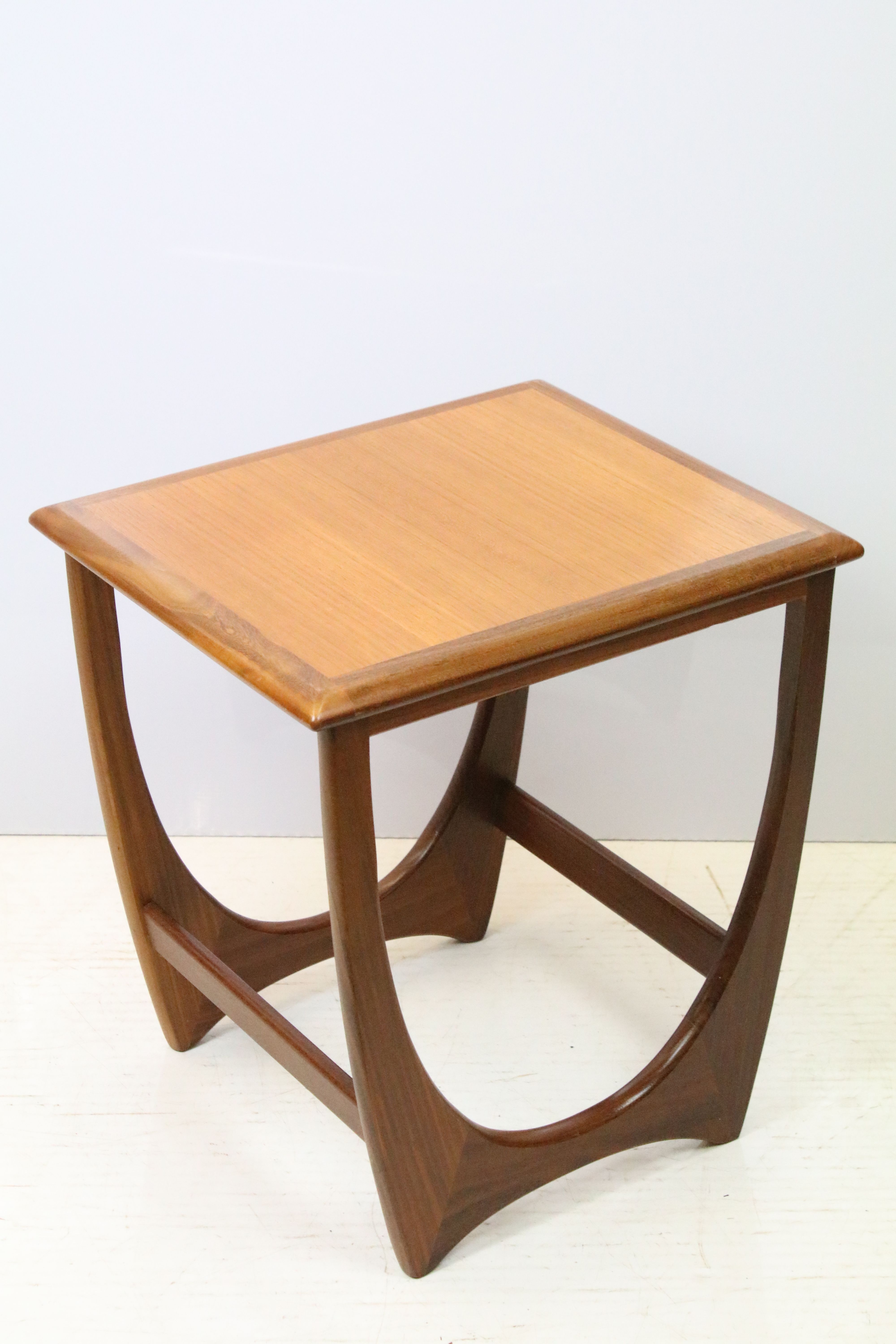 Quadrille nest of three G-Plan tables, label to underside of the smallest table, the largest 51cm - Image 2 of 11