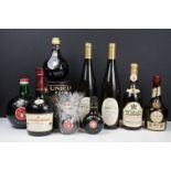 Collection of liqueurs to include three bottles of Unicum Zwack, Unicum Szilva, Courvoisier V.S.