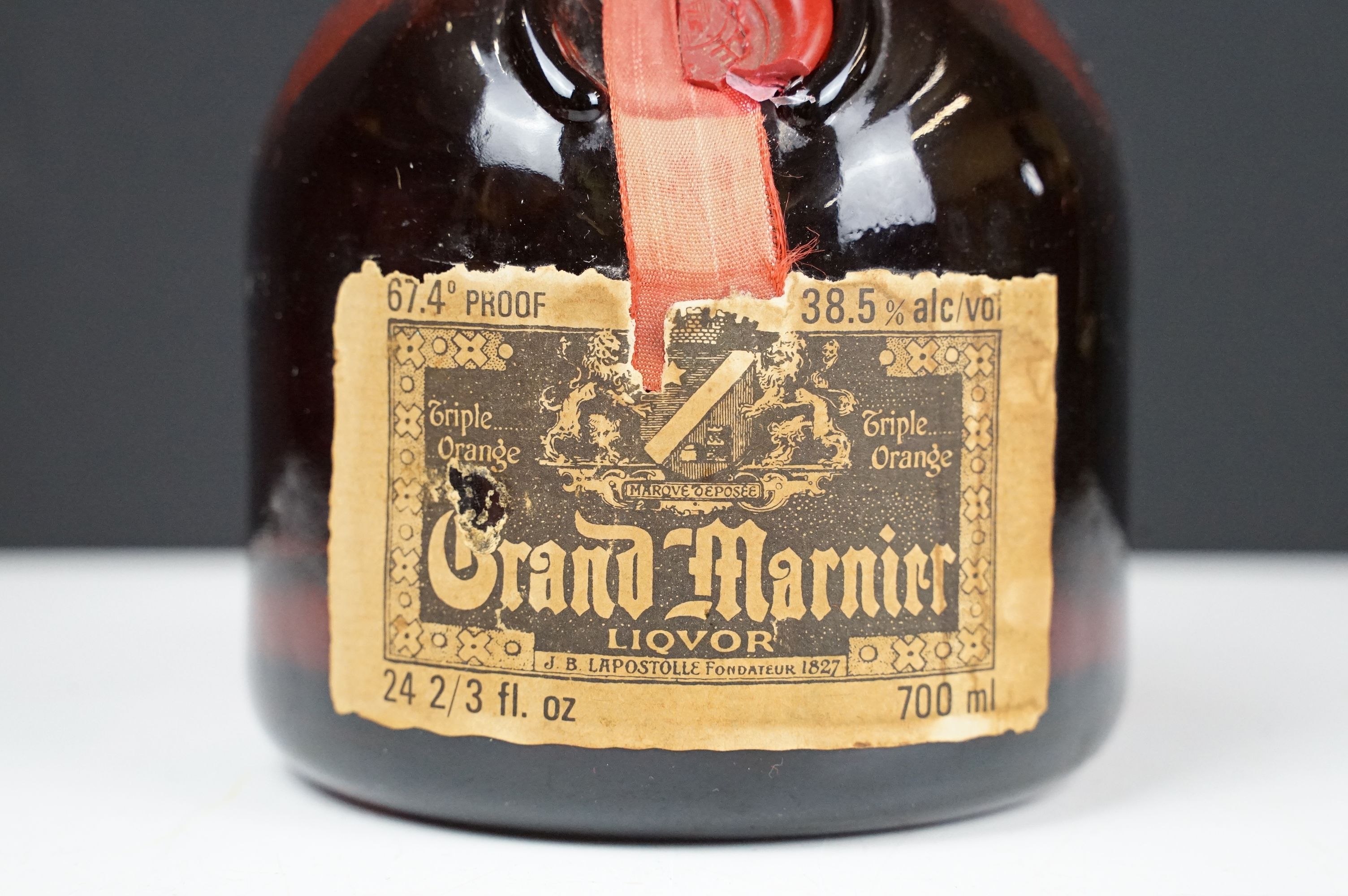 Orange and Fine Old Grand Marnier Cognac Brandy liquor. 67.4% proof 24 2/3 fl oz. Sealed. Circa - Image 2 of 6