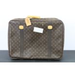 Louis Vuitton - Satellite suitcase having a monogrammed body with two canvas straps and brown