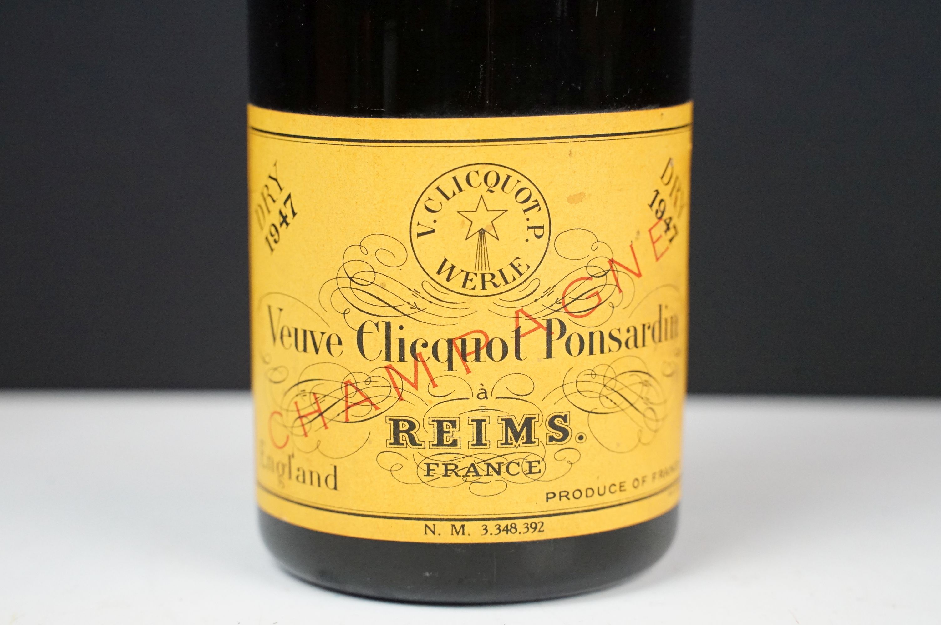 A bottle of 1947 Veuve Clicquot Ponsardin Champagne. Measures 27cm tall. - Image 2 of 3