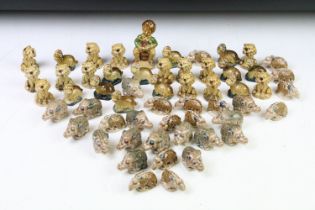 Collection of Wade porcelain miniatures to include Wade Whimsies and Dinosaur examples