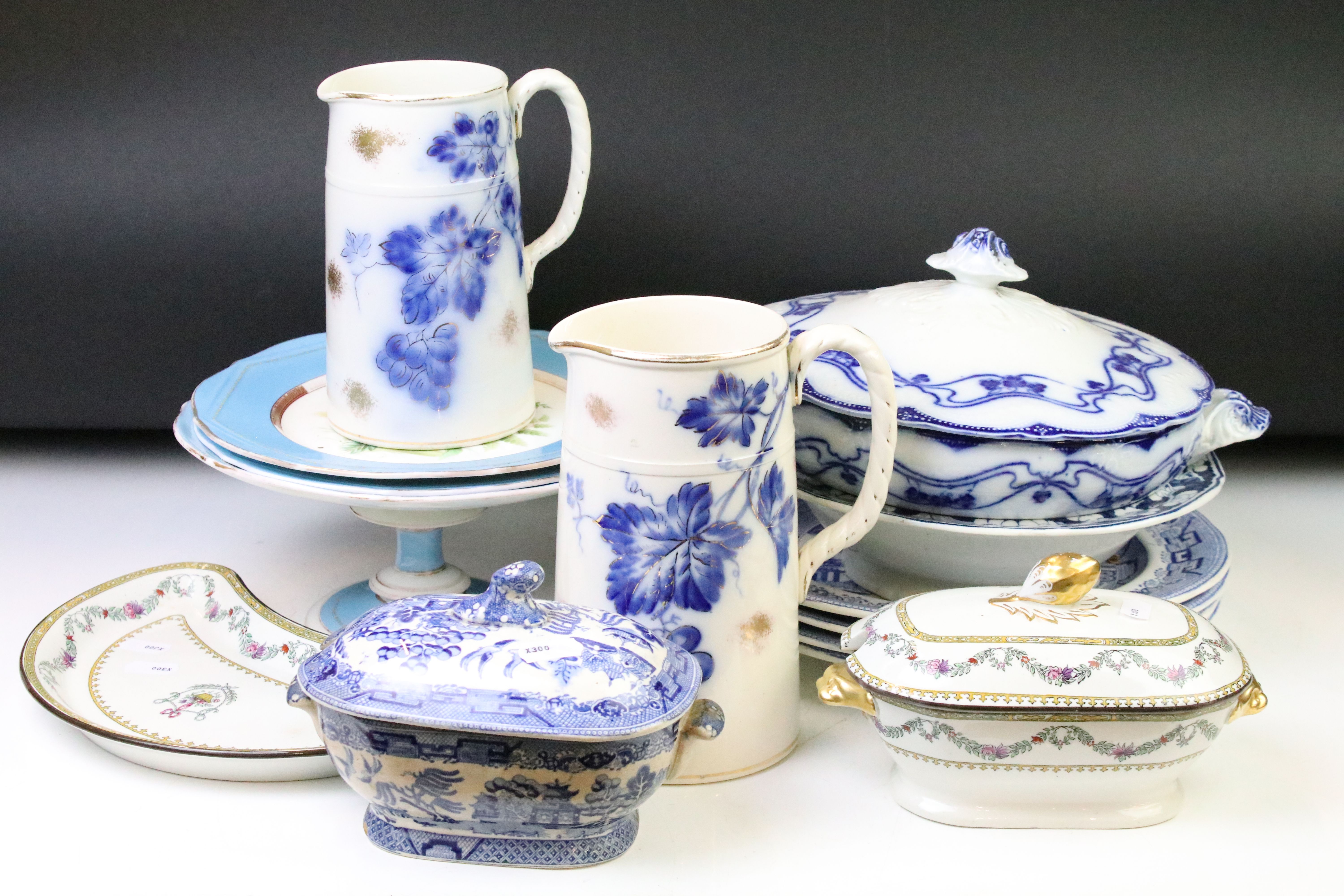 Collection of mixed ceramics, mostly 19th century, to include Spode / Copeland Spode, Booths