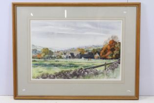 Harold Sayer, Painswick Lodge Farm, Stroud, watercolour, signed lower right, 33.5 x 51.5cm, titled