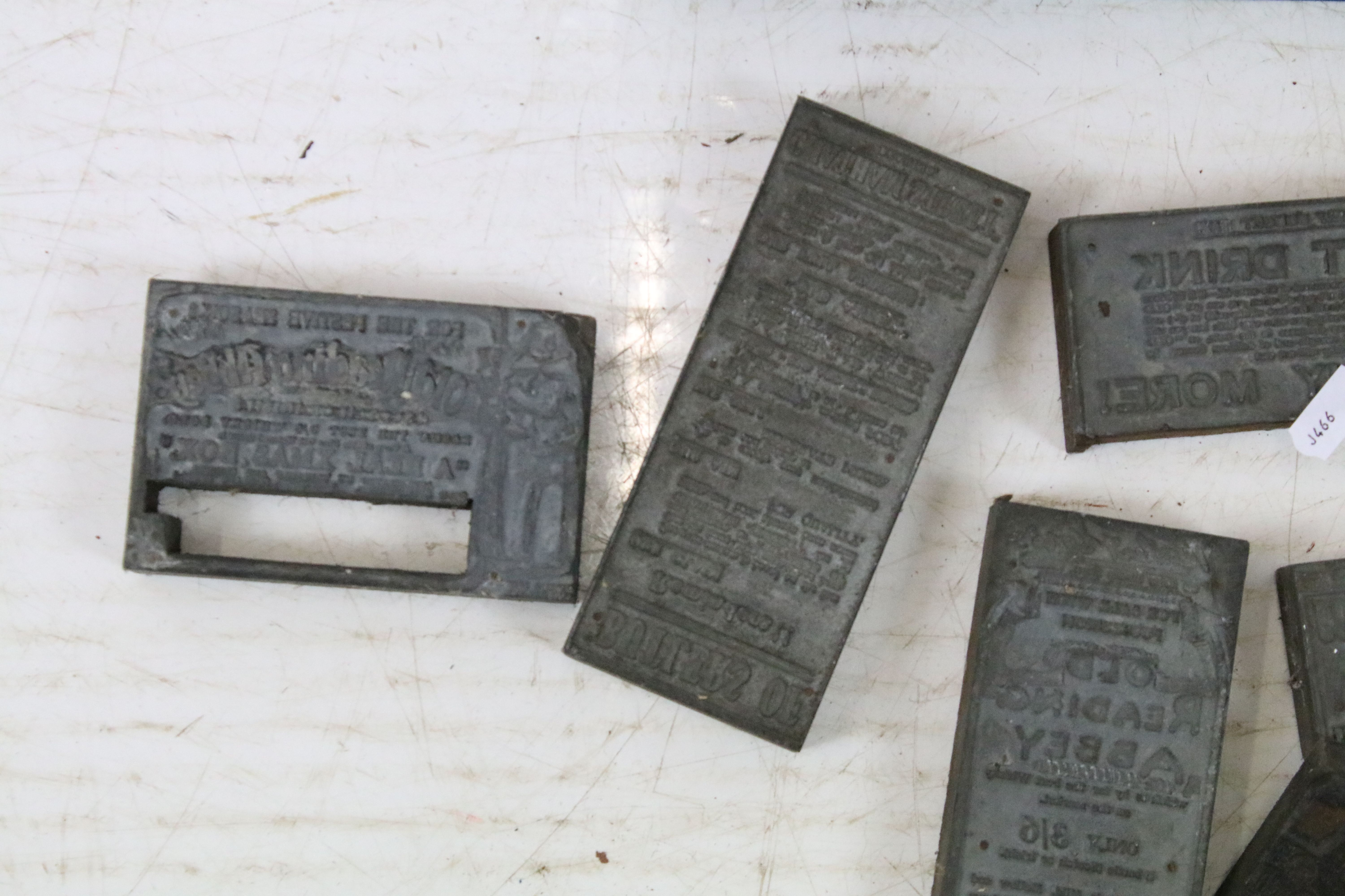 Collection of early 20th Century printing blocks, mostly of advertising interest of Old Reading - Image 2 of 6