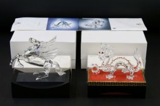 Two boxed & cased Swarovski SCS Fabulous Creatures to include Annual Edition 1997 - The Dragon &